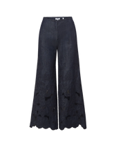 Osborne Wide-Leg Eyelet Pant