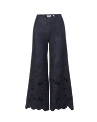 Osborne Wide-Leg Eyelet Pant
