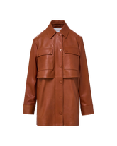 Liora Leather Utility Dickey Coat