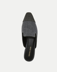 Cecile Denim Cap-Toe Mule