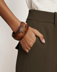 Wood Embellished Bangle