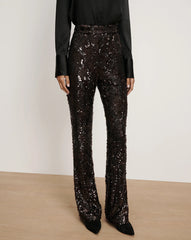 Collier Sequin Skinny-Flare Pant