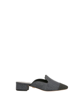 Cecile Denim Cap-Toe Mule