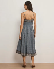 Lana Scarf-Print Midi Dress