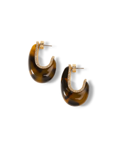Resin J-Hoop Earring