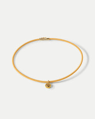 Yellow Cord Pendant Necklace