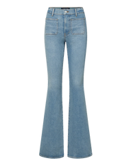 Beverly Patch-Pocket Skinny-Flare Jean