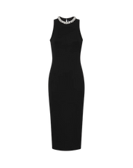 Jordyn Embellished-Collar Midi Dress