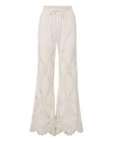 Daisy Wide-Leg Eyelet Pant