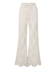 Daisy Wide-Leg Eyelet Pant