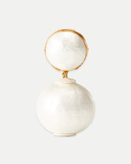 Pearl 2 Drop Earrings | Clip Backing