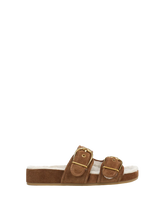 Prue Shearling Buckle Sandal