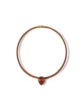 Brown Cord Pendant Necklace