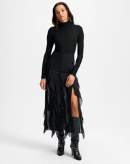 Ava Silk Maxi Skirt