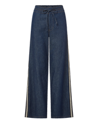 Taylor Track-Stripe Wide-Leg Jean