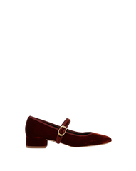 Cade Velvet Mary Jane Ballet Pump