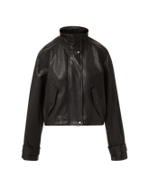 Bateman Cropped Leather Jacket