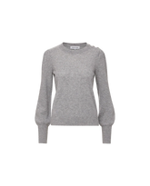 Nelia Cashmere Pullover | Button Accent