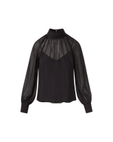 Alyssa Silk Turtleneck Blouse