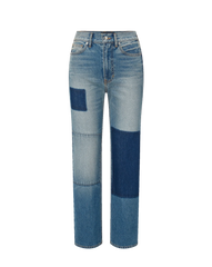 Dylan Patchwork Straight-Leg Jean
