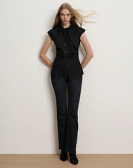 Joon Tie-Neck Button-Down Blouse