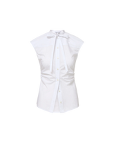 Joon Tie-Neck Button-Down Blouse