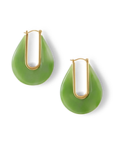 Resin Drop Hoop Earrings