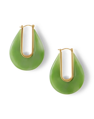 Resin Drop Hoop Earrings