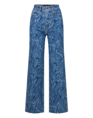 Taylor Paisley Printed Wide-Leg Jean