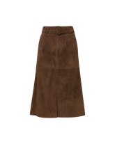 Alexie Suede Midi Skirt
