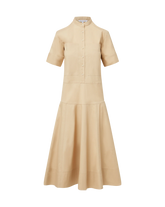 Cam Drop-Waist Midi Shirtdress