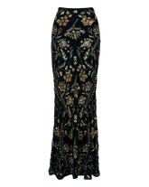 Medina Floral-Embellished Maxi Skirt