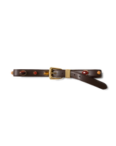 Arch Embellished Leather Belt