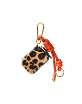 Leopard Zip Pouch Bag Charm