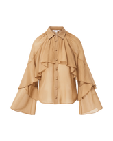 Demaris Ruffled Button-Down Blouse