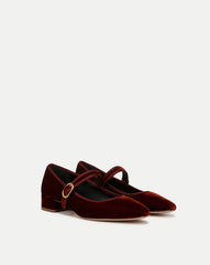Cade Velvet Mary Jane Ballet Pump