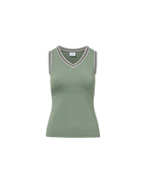 Spin Striped-Trim Tank Top