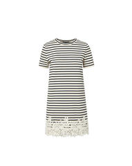 Rhue Striped Lace Mini Dress