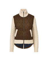 Patra Knit-Sleeve Quilted Jacket
