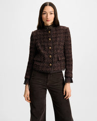 Audrina Metallic Tweed Jacket