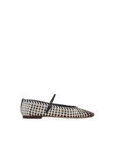 Ellie Woven-Leather Flat
