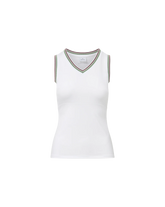 Spin Striped-Trim Tank Top