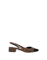 Cecile Plaid Cap-Toe Slingback