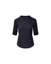 Waldorf Ruched-Sleeve Slub T-Shirt