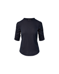 Waldorf Ruched-Sleeve Slub T-Shirt