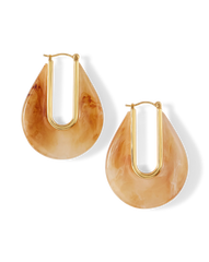 Resin Drop Hoop Earrings