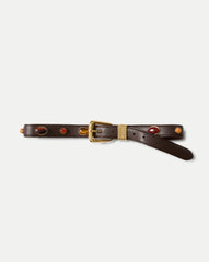 Arch Embellished Leather Belt