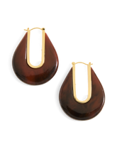 Resin Drop Hoop Earring