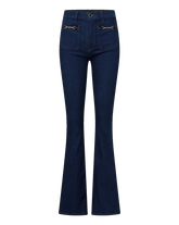 Beverly Chain-Pocket Skinny-Flare Jean
