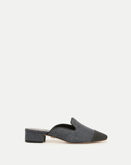 Cecile Denim Cap-Toe Mule